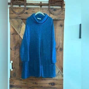 Margaret Winters Bird’s Eye  Cowl Neck Tunic Sweater